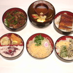 やぶ重 - セットメニューの一例です。ご飯もの麺類どちらも食べたい方にお勧めです。