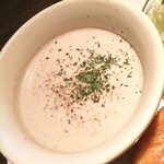 カフェ さおとめ - マッシュルームの冷製スープ