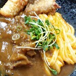 釜揚うどん一紀 - カレー釜玉うどん・ちくわ天＆とり天増し