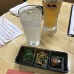 こだわりや隠れ家 - 生中とレモンチューハイで乾杯