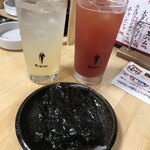 こだわりや隠れ家 - 韓国のり、グレープフルーツチューハイ、トマトチューハイ