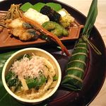 くろぎ - □八寸（鱧寿しちまき、冬瓜入り長いも、スズキの南蛮漬けなど）