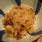 くろぎ - □氷見港産螢烏賊と新生姜の御飯