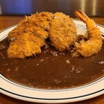 カレーの南海 - 南海セット(930円)+エビフライ(230円)トッピング