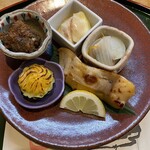 新日本料理 神也 - マナカツオの遊湾焼きと八寸