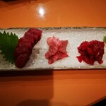 おもて家 - 生本まぐろ３点盛り