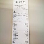 おもて家 - レシート