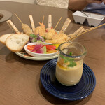 Kushikatsu Sakaba - オレンジ香る冷製うにムースで食べる串カツ