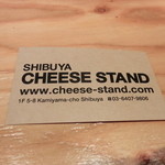 SHIBUYA CHEESE STAND - ショップカード