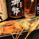 Kushiage Ren - 【串揚げ】 野菜、肉、魚貝、創作など常時30種類以上ご用意してます♪ 100円/本～ 