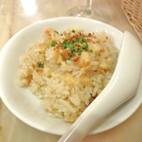 イベリコ・バル 門仲 - 塩 イベリコ豚ラーメン(900円) イベリコの炊き込みライス※ミニサラダ.デザート(プリン)が付いてきます。 