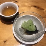 一碗水 - 甜点(苦瓜のシャーベット 亀ゼリー、サイダーゼリー、緑豆)
