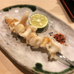 すしの新富 - 石垣貝の串焼き