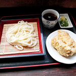 手打ちうどん 清水屋 - とり天ざる（ざる+とり天）