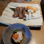 Kokonotsuido - こんろ焼き　牛タン厚切り　\3,800/税別、お昼は厨房にて炭火で焼きます。