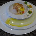 レストラン ラ・フロレゾン・ドゥ・タケウチ - ～LA DESSERT～特性デザート 柑橘系フルーツを使用したもの
