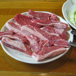 ハレヒロ亭 - ｢生ラムジンギスカン盛り｣の肉です。