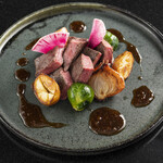 Low-temperature cooked Japanese black beef Steak from Miyazaki Prefecture