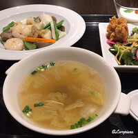 中国料理 豪華 - 滑子と白菜と浅葱のｽｰﾌﾟ