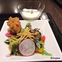 中国料理 豪華 - 副菜の沙拉と杏仁豆腐