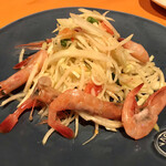 ラープと琥珀と時々煙り - 甘エビのソムタム