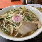 萬福軒 - スタミナ豚もやしラーメン  セットチャーハン￥1050