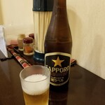 おにぎり茶屋 - 黒ラベル中瓶