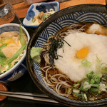 おぎ野 - 冷たいトロロ蕎麦とミニ親子丼