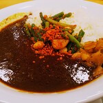 すき家 - カレートリプルニンニクＭＩＸ1.5盛810円 オニオンスープ100円