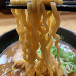 Ramen Shimpuu - 麺は確かに味噌味向きだよねと旦那さん