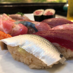 Sushi Maruhiro - シャリは赤酢。ちょっとコクがある気がする
                        見た目にもなんかいいよね