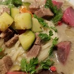 麺屋 六感堂 - 焼き茄子の冷製ラーメン＋上たんコンフィトッピング