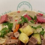 麺屋 六感堂 - 焼き茄子の冷製ラーメン＋上たんコンフィトッピング