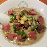 麺屋 六感堂 - 焼き茄子の冷製ラーメン＋上たんコンフィトッピング