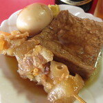 Ramen Tengoku - 牛すじ・ゆで卵。厚揚げ