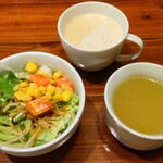 Hambagu Resutoran Mito Doragon - Bセット&ドリンクバー オニオンスープor 味噌汁の選択可