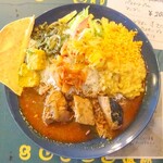 ロイヤルグリーン レストランアンドバー - 魚のカレー(上から)