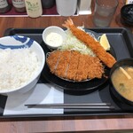 Matsunoya - ロースかつ&海老フライ定食（ライス大盛り）