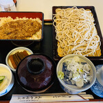 Tsukubayabusoba - 「Bセット ひらめ天重ともり」1,150円税込み