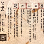 らぁめん 倉井 - 店内貼紙