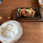 ハンバーグ 葡萄家 - 和風ハンバーグとセットのライス('20/09/06)