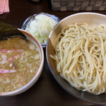 麺と餃子の工房 麺屋食堂 - 塩つけ麺 細麺+薬味ねぎ+中盛り ¥850+50+ランチサービス