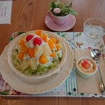 洋菓子のなかの - 料理写真:抹茶ミルクカクテル・サービスのプチケーキ