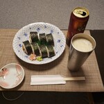 とろろ・海鮮料理 さんすい - のり巻き