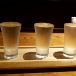 創作料理 むさし坊 - 喜久水３種飲みくらべ：700円+税