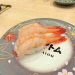 海鮮アトム - 天然甘えび。480円+税
