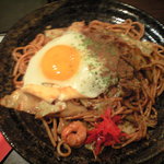 百年や - ぜいたく焼きそば（エビ玉焼）