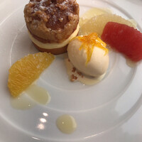 フランス料理 ル・クール - タルト トロペジェンヌ バニラアイス添え