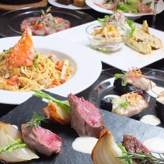 肉料理・魚料理を贅沢に堪能◎多彩なおまかせコース