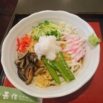 手打ちそば 甚作 - 冷やしたぬきうどん